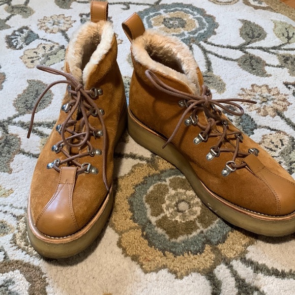 Breckenridge Fur Lined Lace-Up Boots-Khaki
